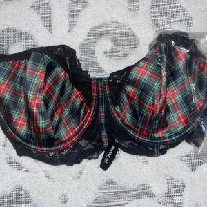 adore me christmas plaid bra